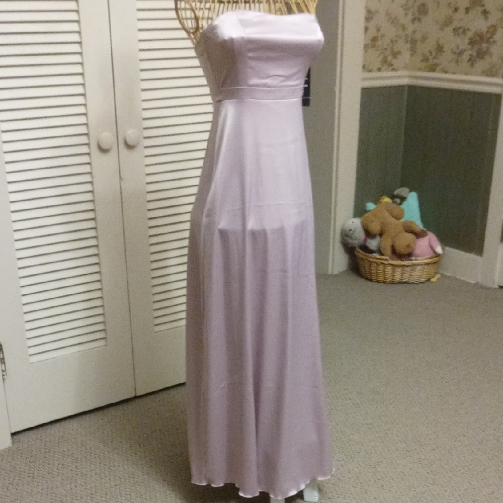 LULUS NWT Petite Pink Satin Strapless Dress